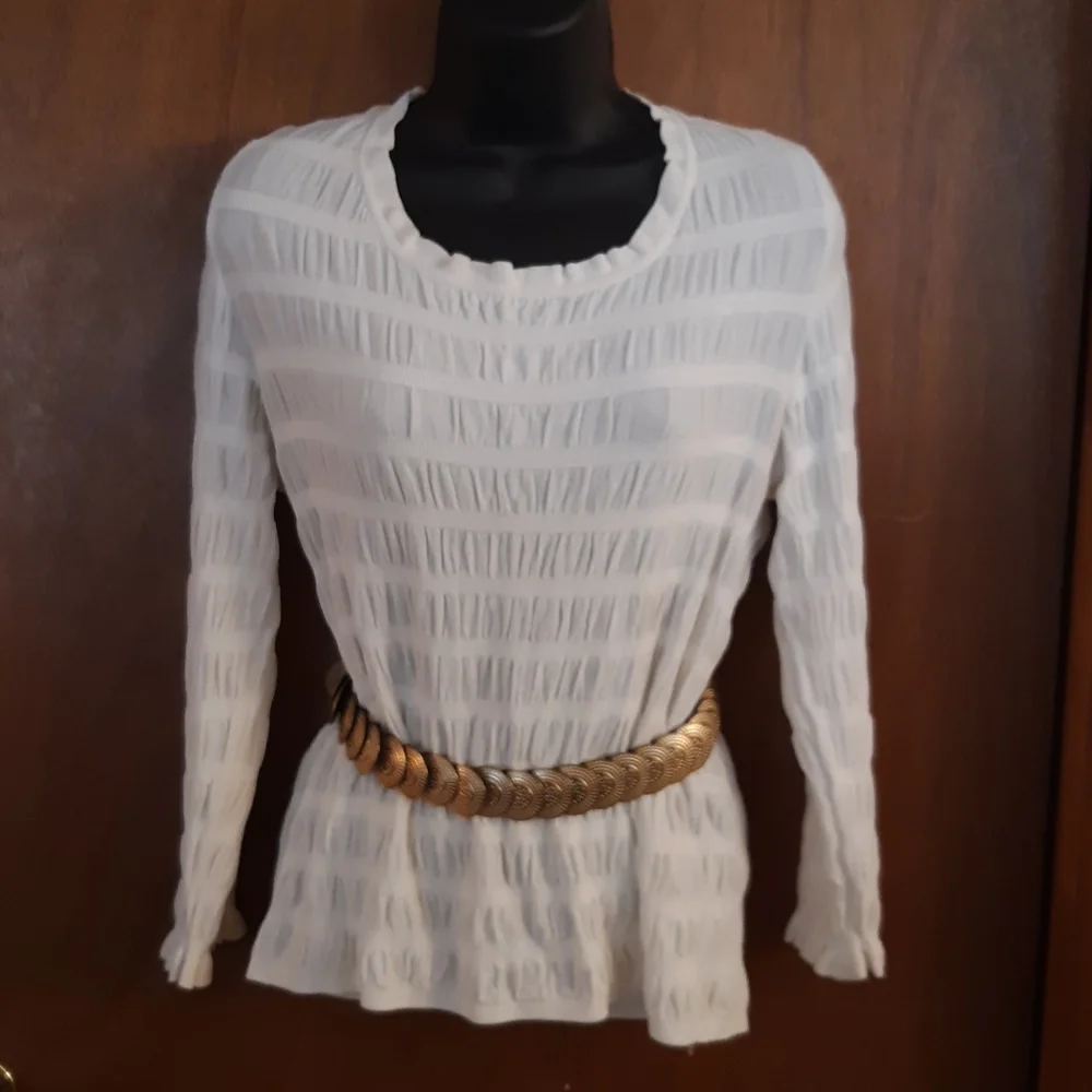 Vintage Gold Tone Medallion Stretch Belt